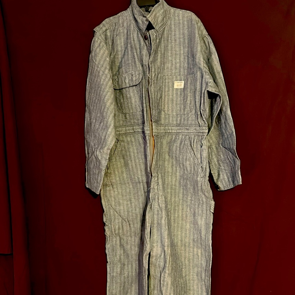 “Vintage Flex Cotton 100% Mens unlined long sleeve coveralls workwear